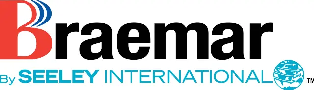 Logo of air conditioner company Braemar Heating and Cooling.